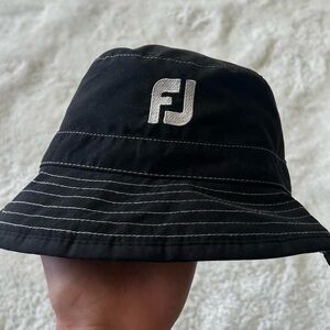 FootJoy Black Bucket Hat / Rain Cap for Golf